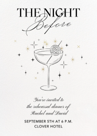 Disco Cocktail Rehearsal Invitation