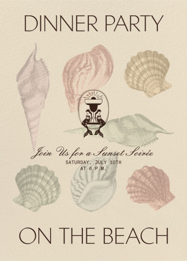 Sandy Seashells - Party Invitation by Few & Fahr Studio
