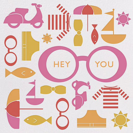 Hey Beach Bum - Beach Party Invitation by Jonathan Adler