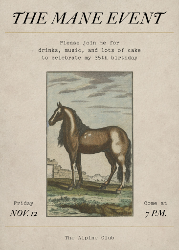 Mane Event - Invitation by John Derian