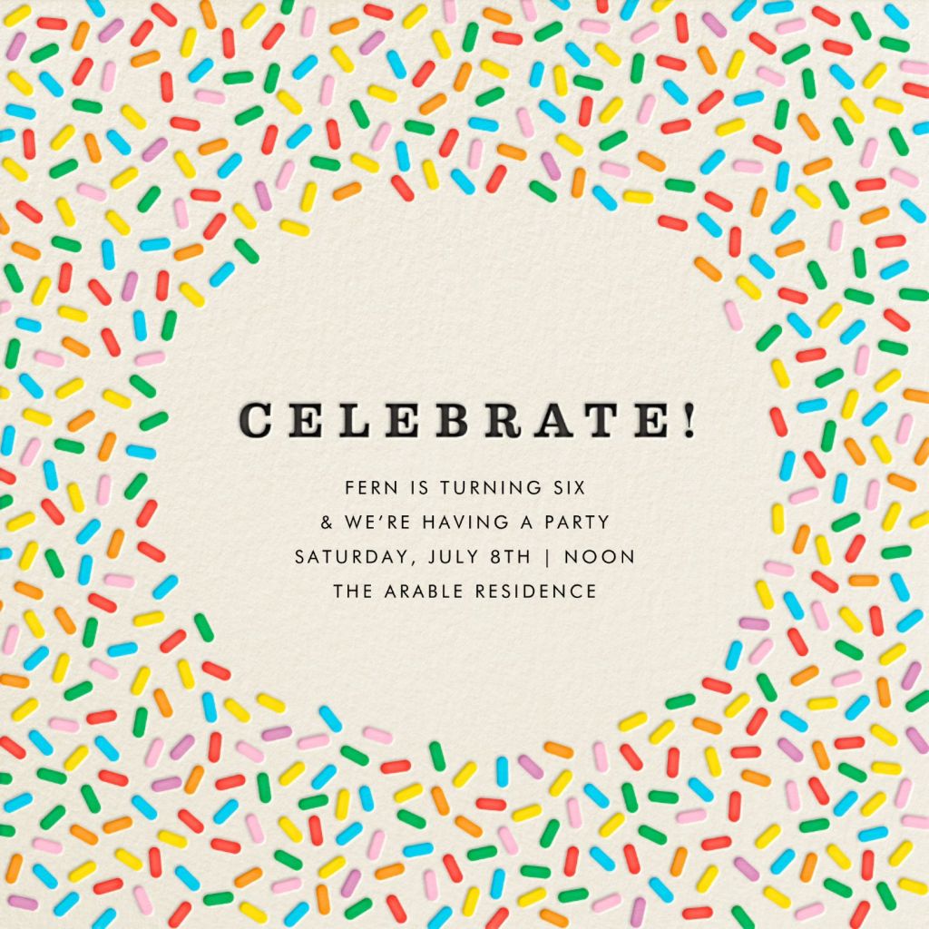 Sprinkles Send online instantly RSVP tracking