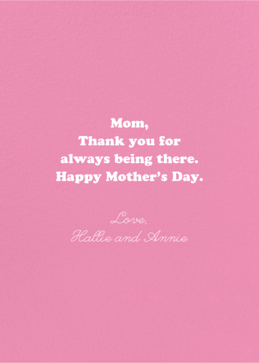 Spicy - Mother's Day Card by Party Mountain - Back