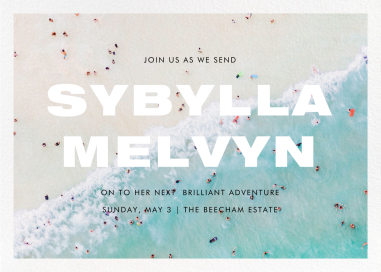 Ocean Wave - Celebration Invitation by Gray Malin