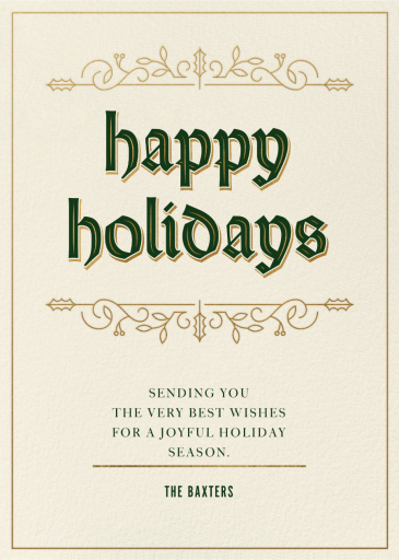 Old English - Holiday Card by Paperless Post