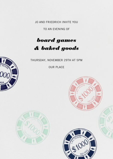 Vegas Bachelor Party - Game Night Invitation by Paperless Post