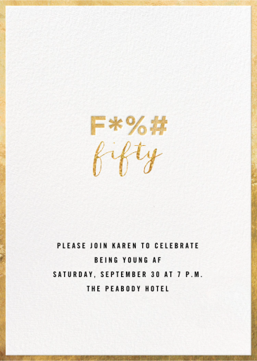 The F Word - Invitation by Cheree Berry Paper & Design