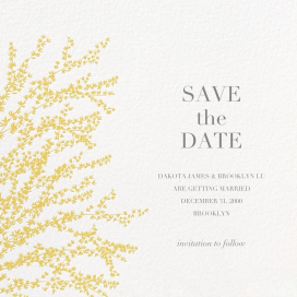 Forsythia Branch - Save the Date by Paperless Post
