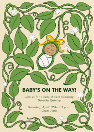 Sweet Pea - Baby Shower Invitation by Min Heo