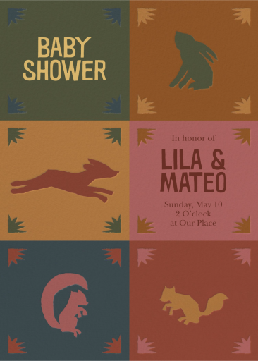 Woodland Tiles - Baby Shower Invitation by Few & Fahr Studio