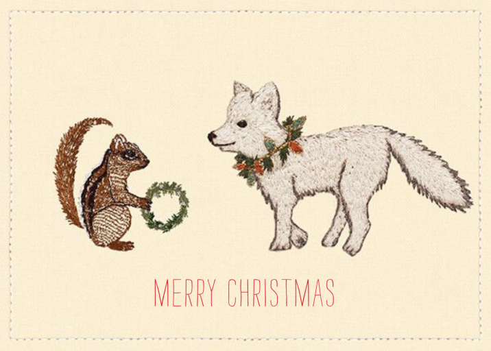 Wreath Exchange - Christmas Card by Coral & Tusk