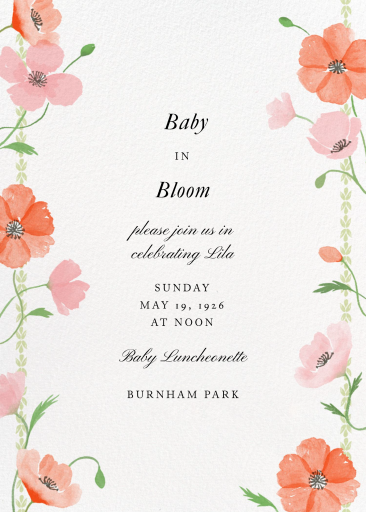 Picking Petals - Baby Shower Invitation by Martha Stewart