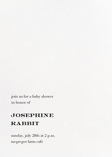 Type Story - Party Invitation by kate spade new york - Back