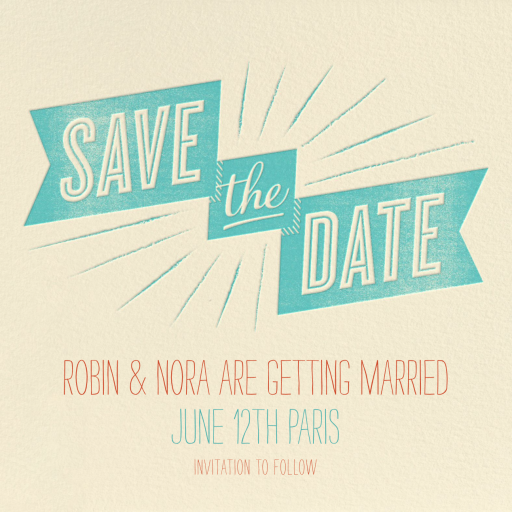 Ribbon Glee - Save the Date by Crate & Barrel