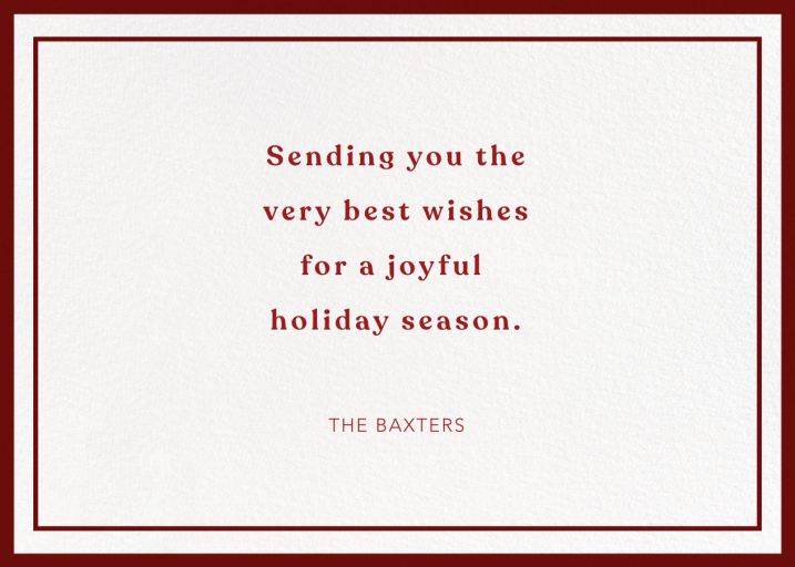 Double Border Photo - Holiday Card by Paperless Post - Back