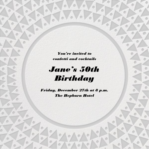 Radial Triangles - Birthday Invitation by Paperless Post