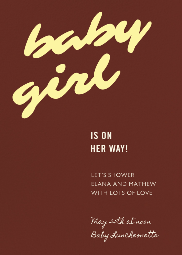 Soft Script - Baby Shower Invitation by Paperless Post