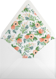 Floral Silhouette (Portrait Photo Save the Date) - Rifle Paper Co. Envelope