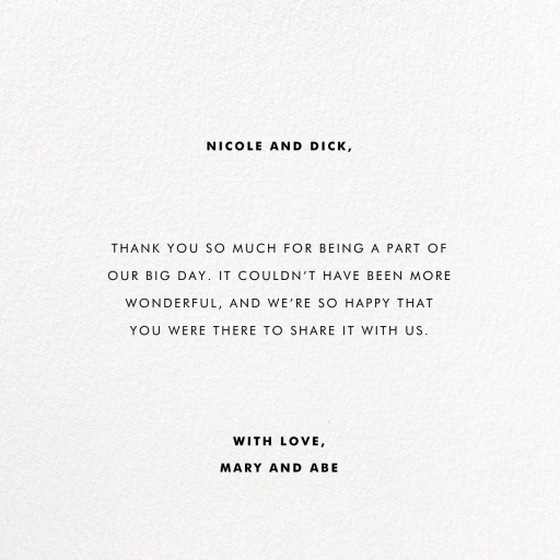 Signum Thank You - Stationery by Paperless Post - Back