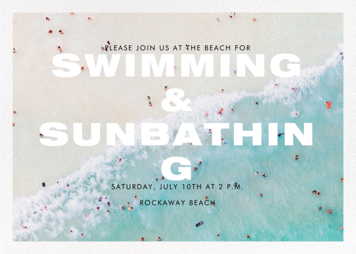 Ocean Wave - Summer Party Invitation by Gray Malin