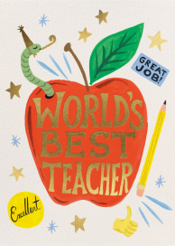World’s Best Teacher - Thank You Card by Rifle Paper Co.
