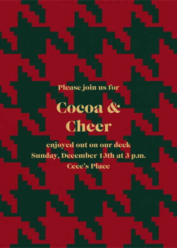 Houndstooth - Christmas Party Invitation by kate spade new york