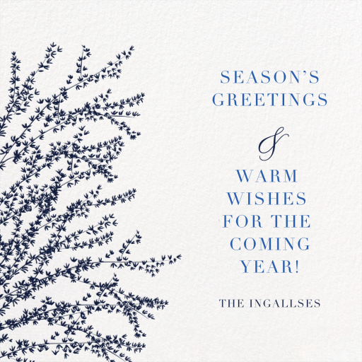 Forsythia Branch - Business Holiday Card by Paperless Post
