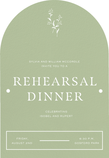 Arch Cutout (Customizable Template) - Rehearsal Dinner Invitation by Paperless Post