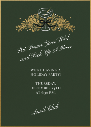 Gilded Toast - Corporate Holiday Party Invitation by Paperless Post