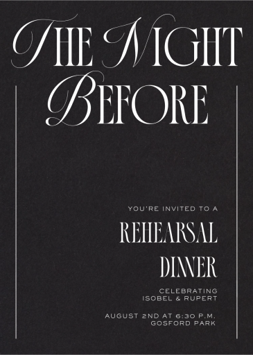 What a Night - Rehearsal Dinner Invitation by Paperless Post