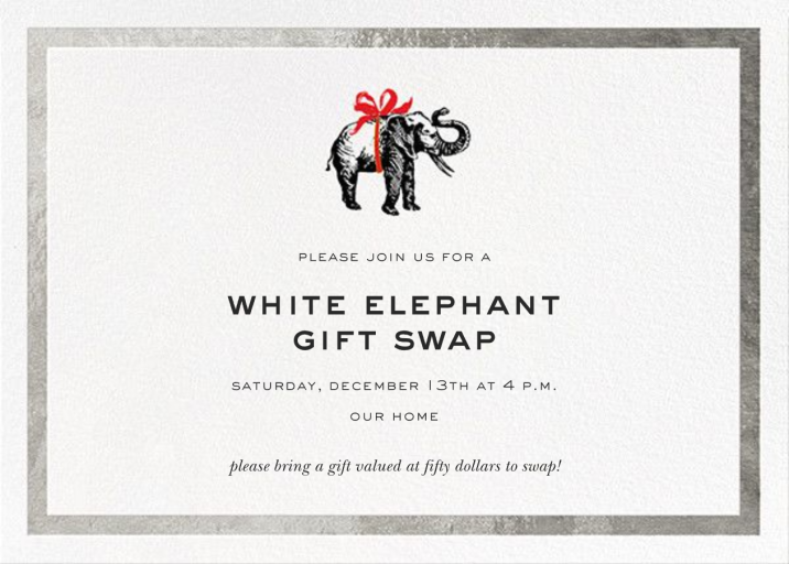 Wrapped Elephant - Holiday Party Invitation by kate spade new york