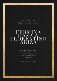 Simple Gold Border - Wedding Invitation by Paperless Post