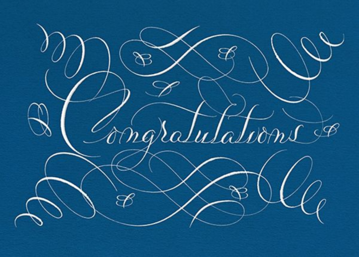 Congratulations Flourish - Work Anniversary Card by Bernard Maisner