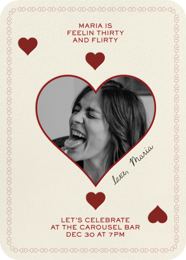 Card corazones - Invitación de cumpleaños de Few & Fahr Studio