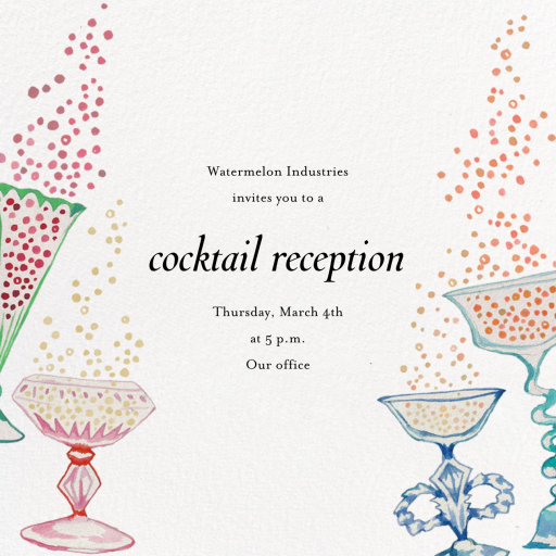 Bubbly Cocktails - Cocktail Party Invitation by Happy Menocal