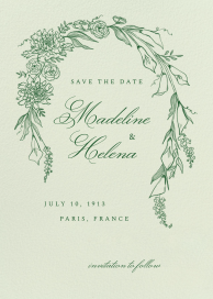Graceful Floral Arch Save the Date