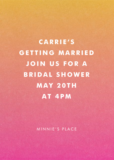 Gradient Full - Bridal Shower Invitation by Paperless Post