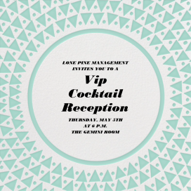 Radial Triangles - Dining & Drinks Invitation by Paperless Post