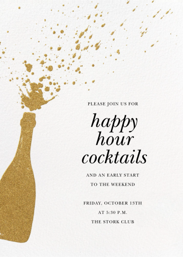Champers - Happy Hour Invitation by Paperless Post