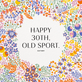 Elderberry (Square) - Birthday Card by Liberty