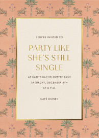 Tiger Party - Bachelorette Party Invitation by Schumacher