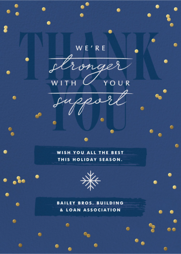 Golden Snow - Business Holiday Card by Paperless Post