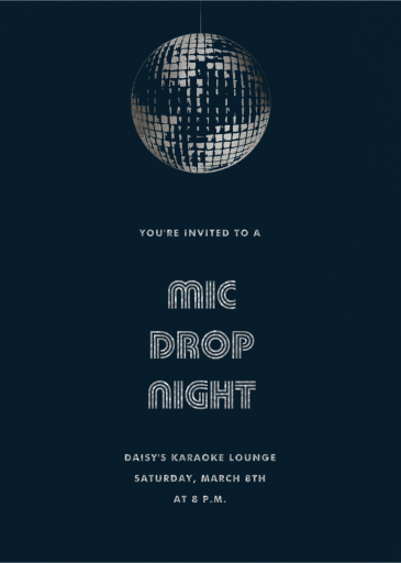 Disco - Karaoke and Music Invitation by Paperless Post