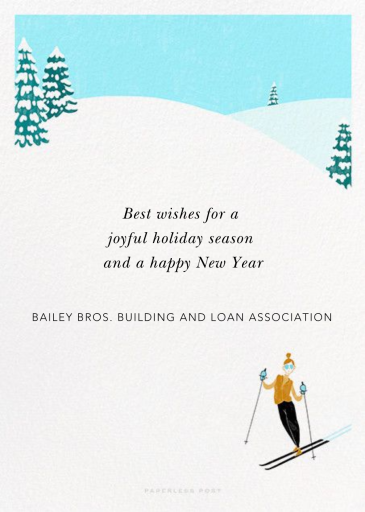 Chalet Ballet - Holiday Card by Paperless Post - Back