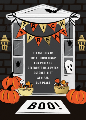 Spooky Doorstep - Halloween Invitation by Cheree Berry Paper & Design