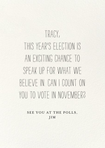 Voter Line - Activism Invitation by Mr. Boddington's Studio - Back