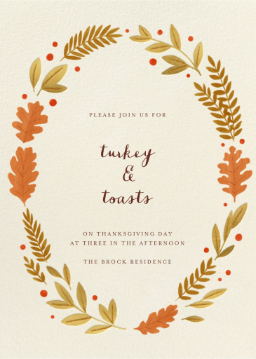 Autumnal Wreath - Invitation by Paperless Post