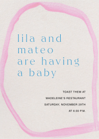 Painted Pink - Baby Shower Invitation by Moglea