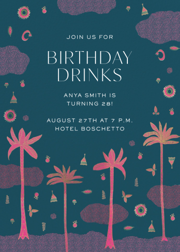 Waterfront Oasis - Birthday Invitation by Jungalow