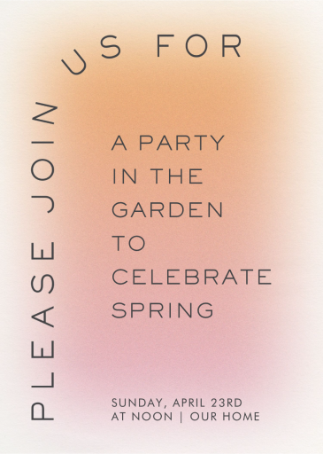 Warm Haze - Spring Party Invitation by Paperless Post