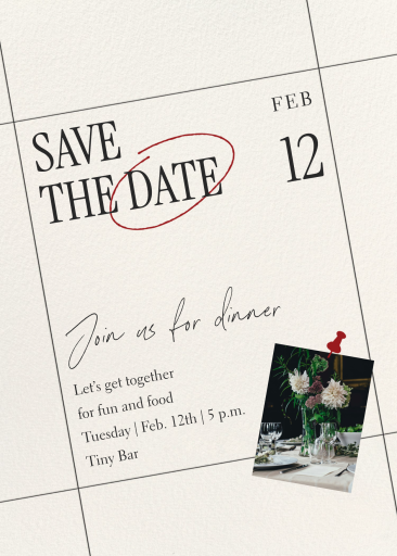Marked Calendar Photo - Event Save the Date by Paperless Post